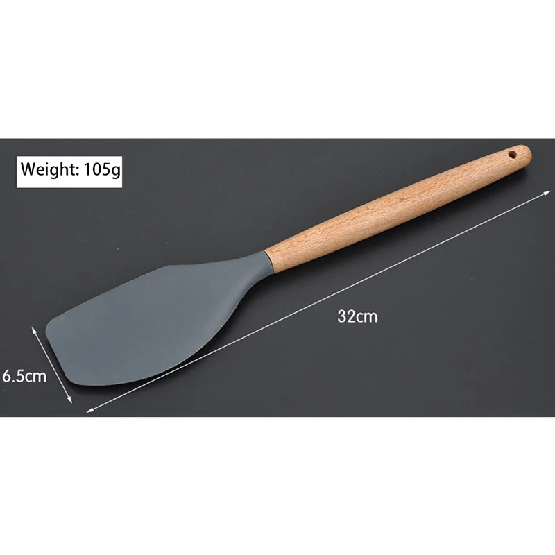 CUISHIP силиконовая лопатка термостойкая суповая ложка антипригарная специальная кухонная лопатка кухонные инструменты 9 видов - Цвет: H