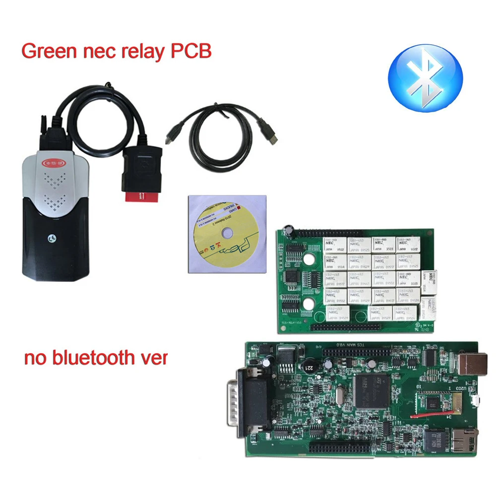 

2016.R0 version free active vd tcs cdp pro plus with green board and ne-c relay new vci WITH BLUETOOTH for cars and trucks 3in1