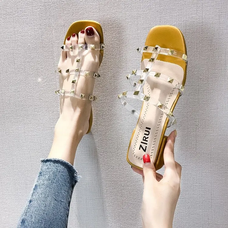 

Ladies Jelly Slippers Summer Women Slides Female Women Flip Flop Chinelo Feminino Klapki Damskie Brand Designer Luxury Mules