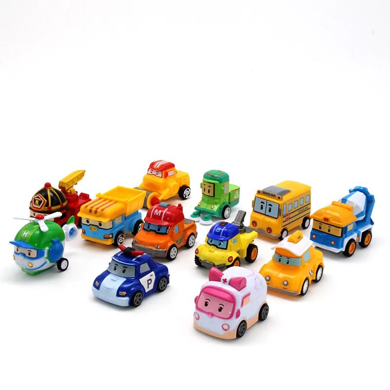 Продажа Детские игрушки Аниме фигурки автозаправочная станция Anba Автомобильные Игрушки Robocar Poli металлическая модель игрушечный автомобиль для дет...