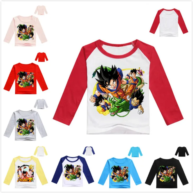 

Retail Kids Cartoon T Shirt Dragon Ball Z Goku Super Saiyan Print Boys Cotton High Quality T-Shirt Summer Children Top Tee WX659