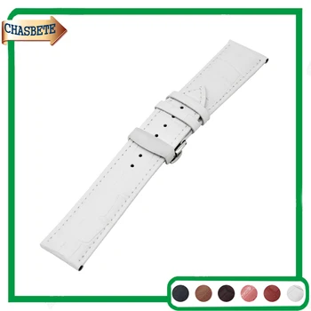 

Leather Watch Band for Fossil 12mm 14mm 16mm 18mm 20mm 22mm 24mm Men Women Belt Wrist Strap Loop Bracelet Black Brown + Pin