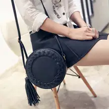 2016 nouvelles dames petit rond vintage tricot gland une épaule sac petit sac à main en vente