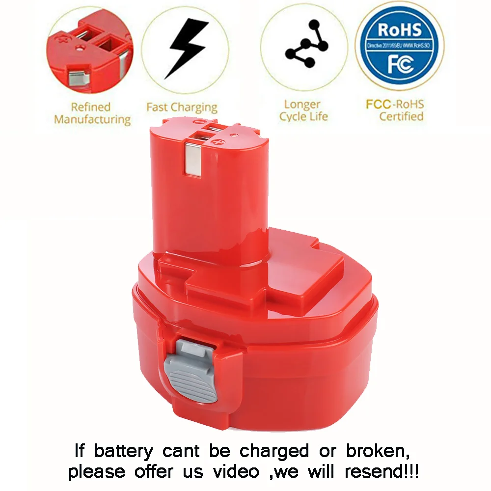 Billige ELEOPTION 14,4 Volt 2000mAh NI CD Werkzeug Akku für MAKITA 14,4 V Batterie für Makita PA14, 1422,1420, 192600 1, 6281D, 6280D