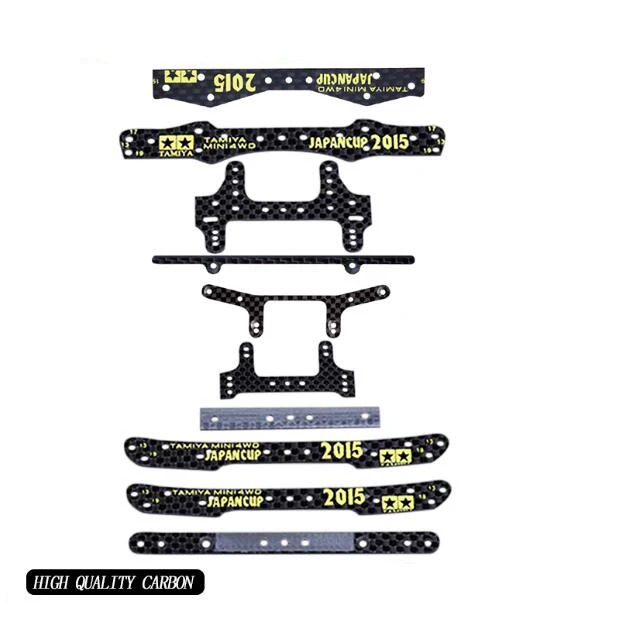 

1 Set MS Chassis Modify Parts Set Carbon Fiber Front/Rear Plate Brake For Tamiya Mini 4WD Racing Car Model