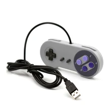 Серый Кнопка USB игровой контроллер для ПК не для SNES классический геймпад Игры для большинства ПК системы