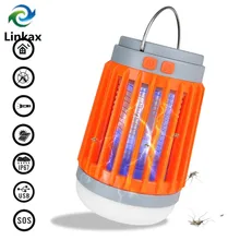 Открытый водонепроницаемый IP67 солнечной энергии москитная убийца лампа ошибка Zapper ловушка кемпинг фонарь фонарик 3в1 Портативный USB Солнечный