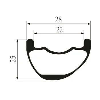 

T700 Carbon Fiber 27.5er MTB XC Rim Asymmetric Design Tubeless Ready Mountain Bike Rim For Cross Country XC 650b Wheel