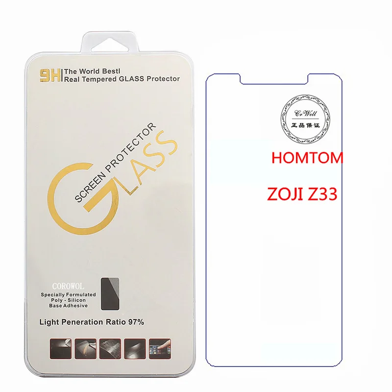 

2.5D 0.26mm 9H Premium Tempered Glass For HOMTOM ZOJI Z33 Phone Screen Protector protective film For HOMTOM ZOJI Z33 Glass Film