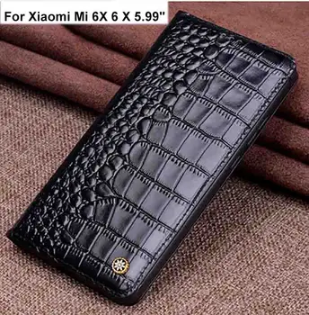

Genuine Leather flip phone Case case back case cover For xiaomi mi6X 6 X case For xiaomi mi 6X 6 X back cover Shell