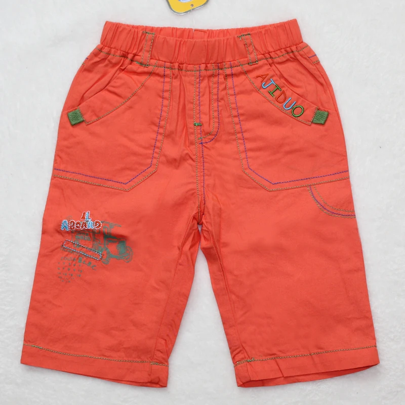 Hot Sale!!!1 6years old baby boys pants,kids summer long pants,orange