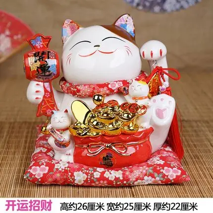 Популярный новейший счастливый кот украшения Lucky Cat Большая японская керамика Lucky кошка, поросенок Банк открытый в творческих подарках