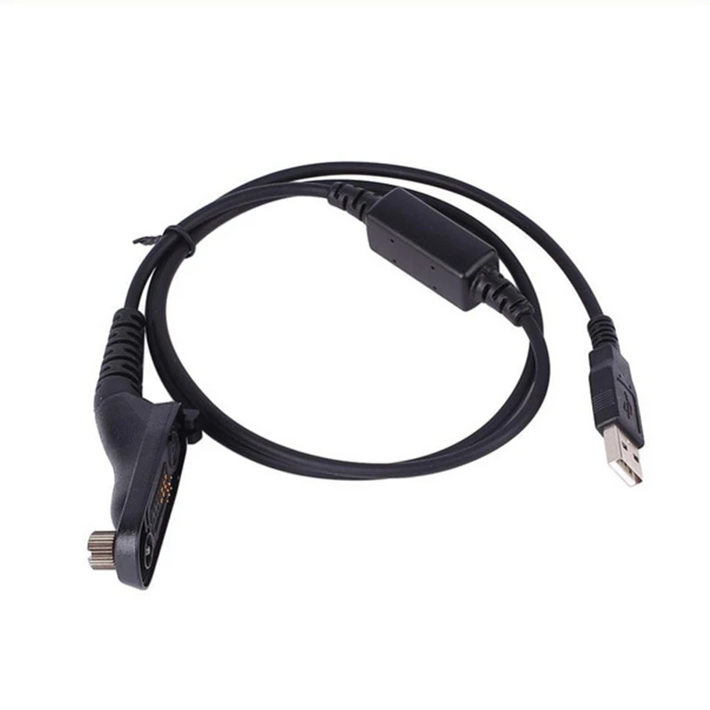 USB Кабель для программирования, шнур для Motorola Radio XPR XIR DP DGP APX серии Walkie Talkie L type Plug - Цвет: Black motorola dgp