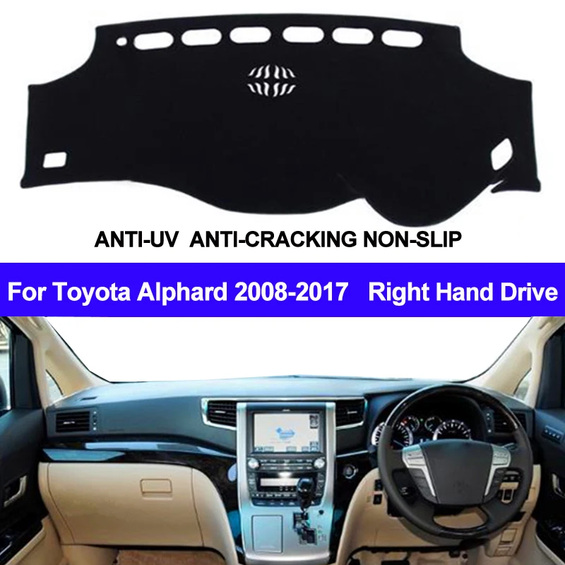 Автомобильный коврик для приборной панели для Toyota Alphard 2008 2009 2010 2011 2012 2013 нескользящий солнцезащитный коврик