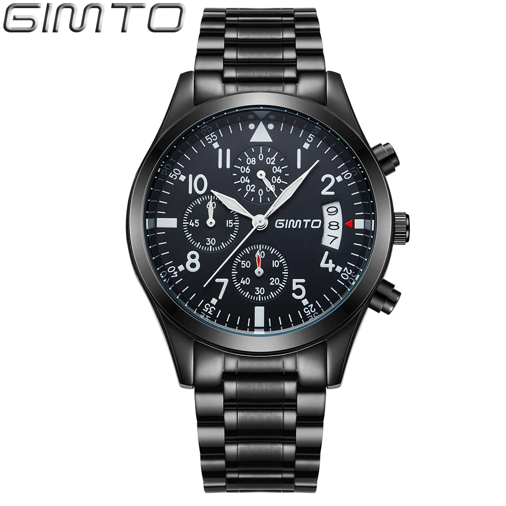 Prix pour 2017 gimto marque sport quartz montre hommes mode casual de luxe montres militaires en acier étanche montres hommes relogio masculino Prix pour 2017 gimto marque sport quartz montre hommes mode casual de luxe montres militaires en acier étanche montres hommes relogio masculino