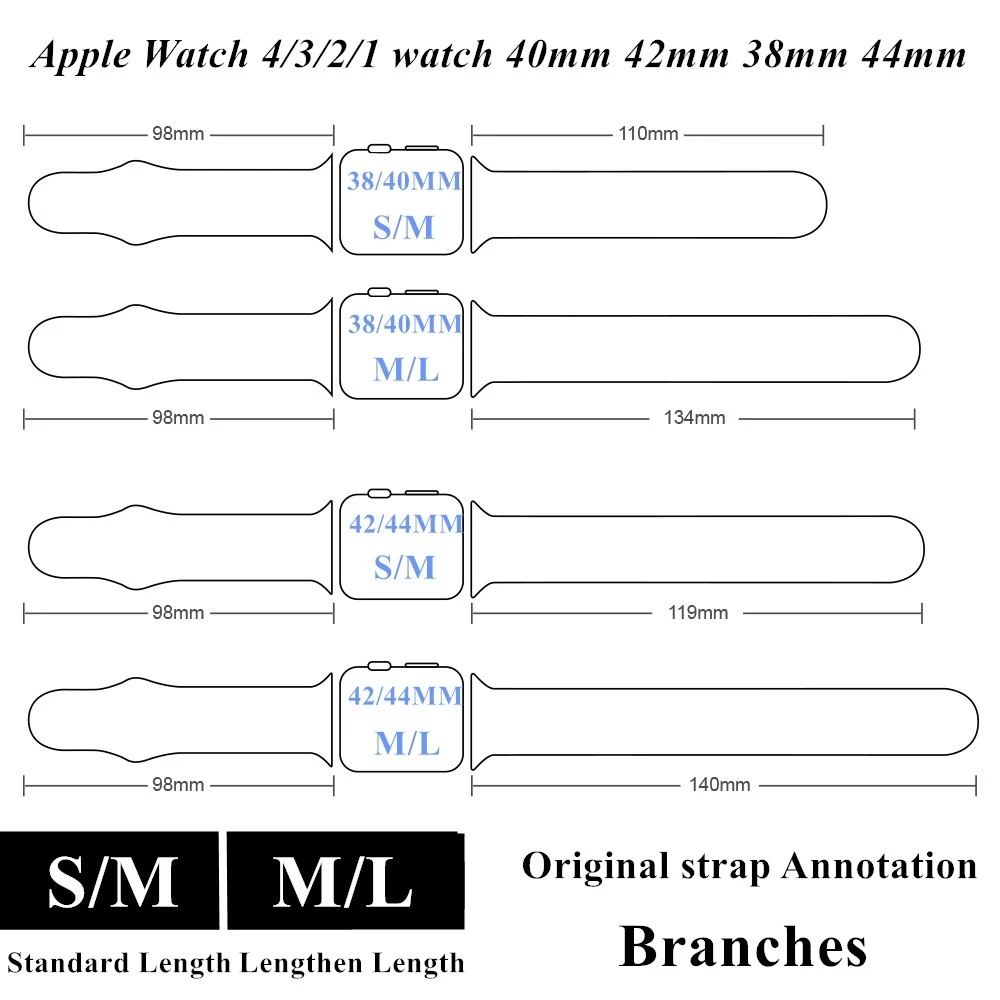 Band Für Apple Uhr Serie 3 2 1 38 MM 42 MM Weiche Silikon Atmungsaktive Ersatz Strap Sport Schleife für iwatch serie 4 40 MM 44