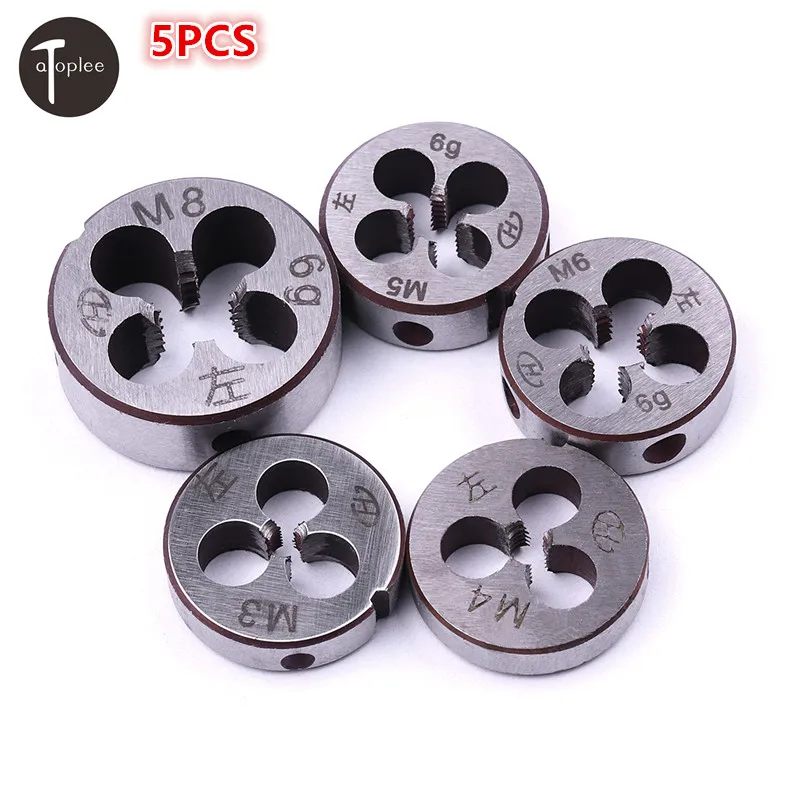 

Hot 5PCS M3,M4,M5,M6,M8 Metric Threading Die Alloy Steel Screw Lathe Mold Engineer Machining Left Thread Maker Tool