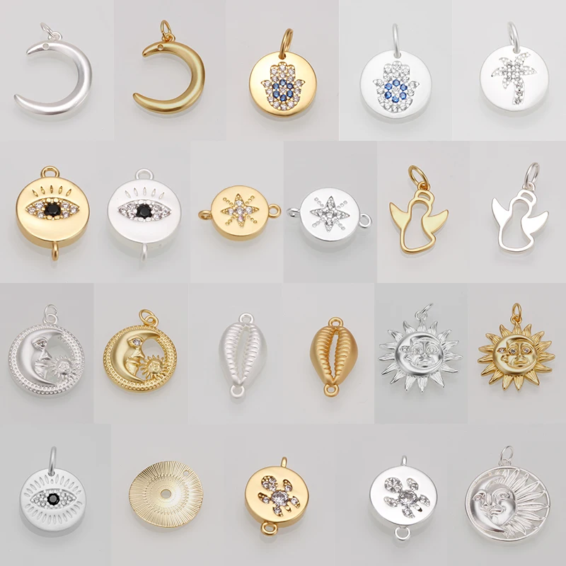 charms pendant for jewelry making Charm Fashion Star Cross Shape DIY Necklace big hole Accessaries gold steel copper wholesale charms pendant for jewelry making Charm Fashion Star Cross Shape DIY Necklace big hole Accessaries gold steel copper wholesale