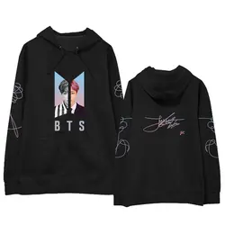 БЦ Bangtan мальчики любят себя Подпись альбом флисовая толстовка Повседневное Свободный пуловер с капюшоном свитер с длинными рукавами WY938