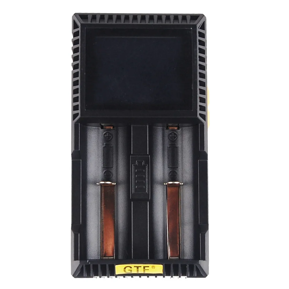 

GTF D2 LCD Display Universal Smart Charger for 18650 14500 16340 26650 AA AAA Batteries
