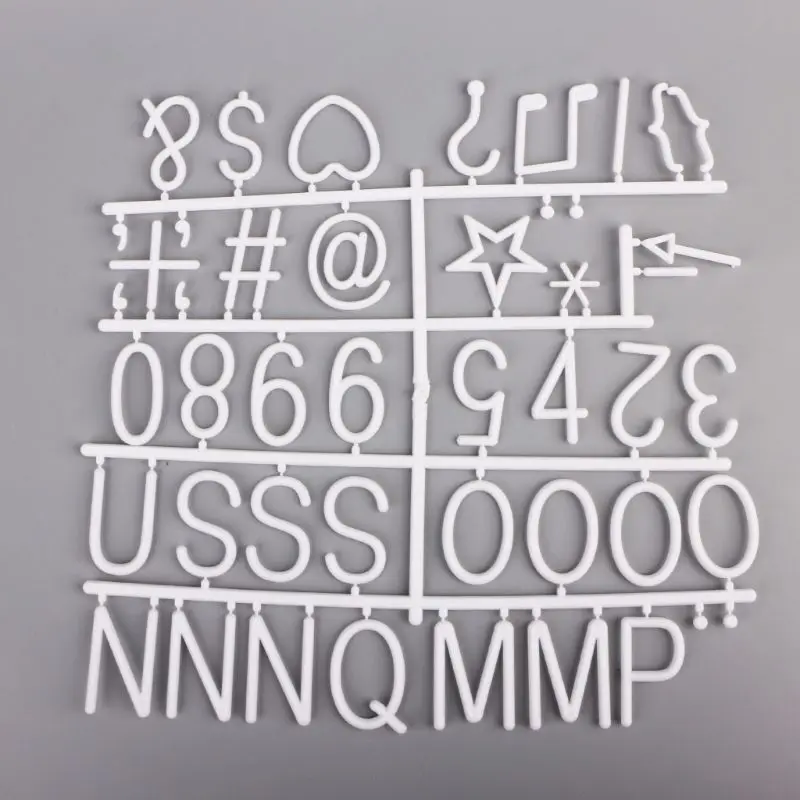 caracteres para placa de letra de feltro números de peças para placa de carta mutável