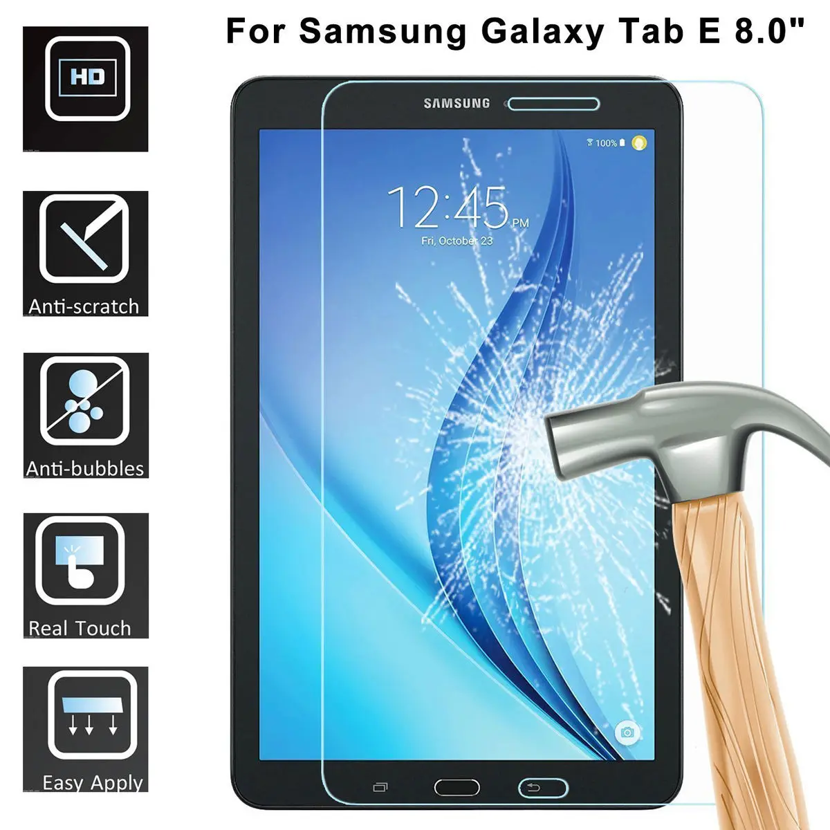 9H 0.3mm Explosion Proof Tempered Glass For Samsung Galaxy Tab E 8.0 9.