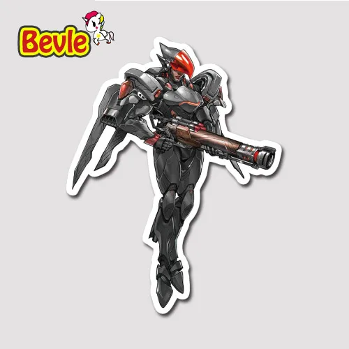 Bevle 9106 OW Shooting Game Pharah Fashion Stickers Geezer Notebook Waterproof Tide 3M Sticker Fridge Skateboard