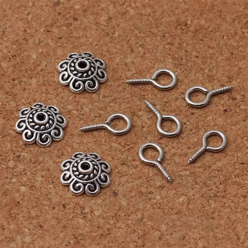 100pcs/lot High Quality Metal Screw Eye Pins For Pendant 12mm 17mm Iron