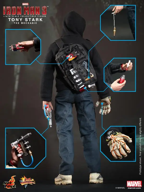 Горячие игрушки Hottoys HT MMS209 1/6 модель Железного человека Тони Старк механик Коллекционная Фигурка Спецификация новая коробка