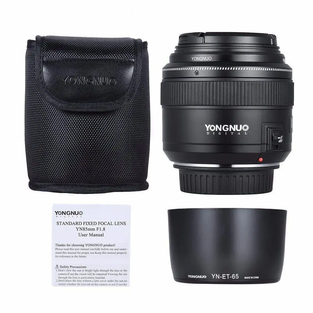 

85MM F1.8 AF/MF Standard Fixed Focus Len for Canon EF Mount EOS Camera 7DII 5DII 5DIII 5DS 6D 80D 70D 760D 700D