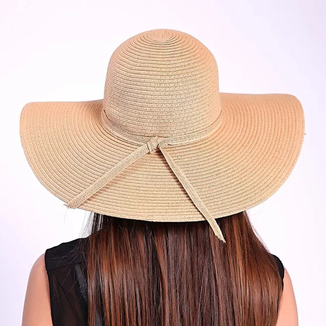 4 Colors 2015 Hot Sale Trendy Style Wide Brim Floppy Solid Straw Hat