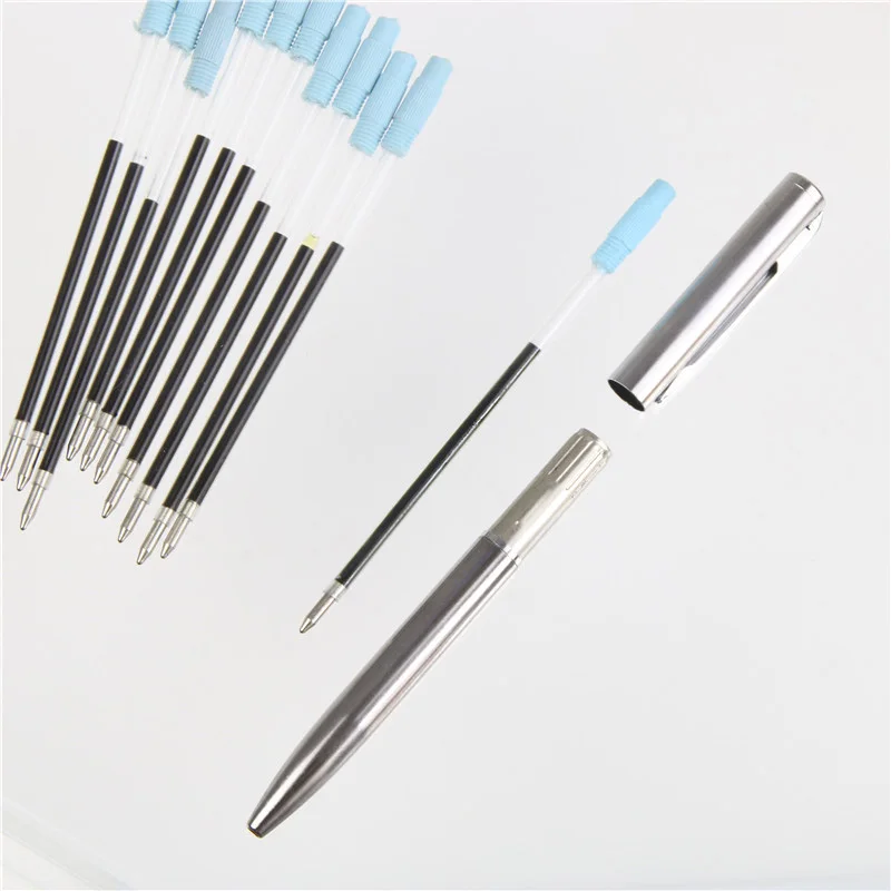 5 шт. расширенные черные и синие чернила заправка чернил 0,5 мм перо Шариковая ручка подходит для типов мини-металлических шариковых ручек