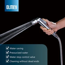 OLMEY Fresh Dual Function Hand Held Bidet Toilet Sprayer Baby Cloth Diaper Sprayer Shattaf, Bathroom Bidet Attachment (Soft/jet) bathroom toilet hand held shattaf bidet diaper sprayer kit wall mount golden toilet flusher bidet sprayer set