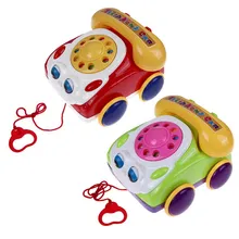 Kids Fone Colorful Fun Music Phone Toy Basics Chatter Telephone Toys Toy Phone for Baby Walking Assistant KK5BO