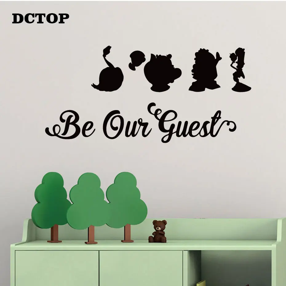 Виниловая наклейка на стену DCTOP Be Our гость Красавица и чудовище цитата съемное