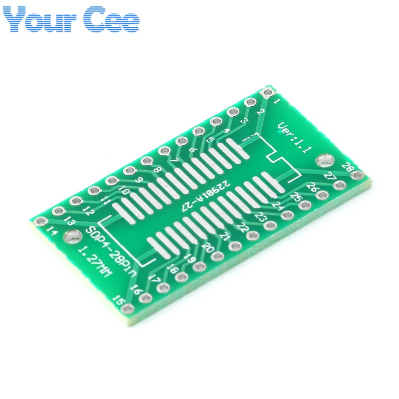 20 шт SOP28 к DIP28 адаптер конвертер печатная плата SSOP28 TSSOP28 0 65 мм 1 27 до 2 54 Pinboard SMD для DIP