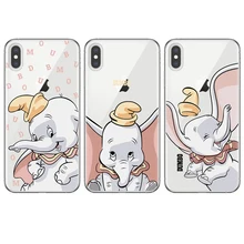 Мультфильм слон Дамбо чехол для телефона для Coque iPhone 11 Pro XS Max X XR 8 7 6 6S Plus 5S SE милый Dumbo TPU задняя крышка Coque Capa
