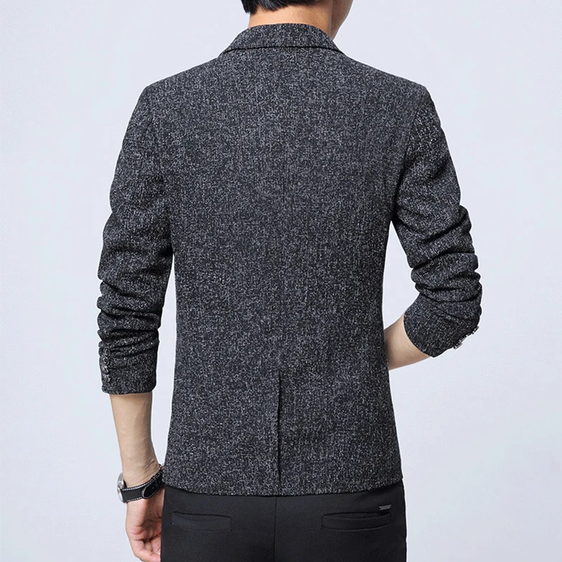 Роскошный пиджак Мужская Повседневная slim fit Мужчины хлопок дышащий мужской