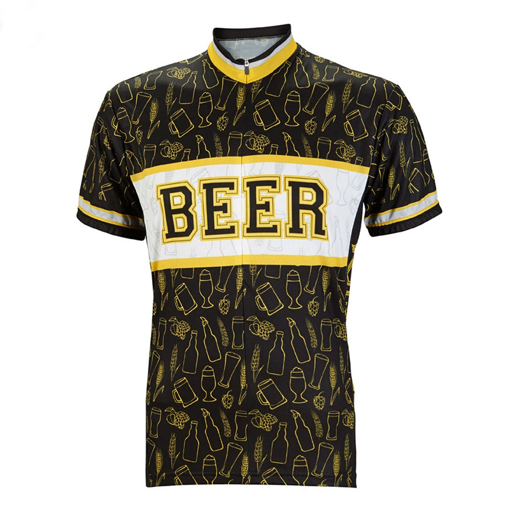 Men Beer Cycling Jerseys Short Sleeved Classic Bicycling Clothes 10 Style Summer bike wear MTB cycling shirt,cycling jerseys set