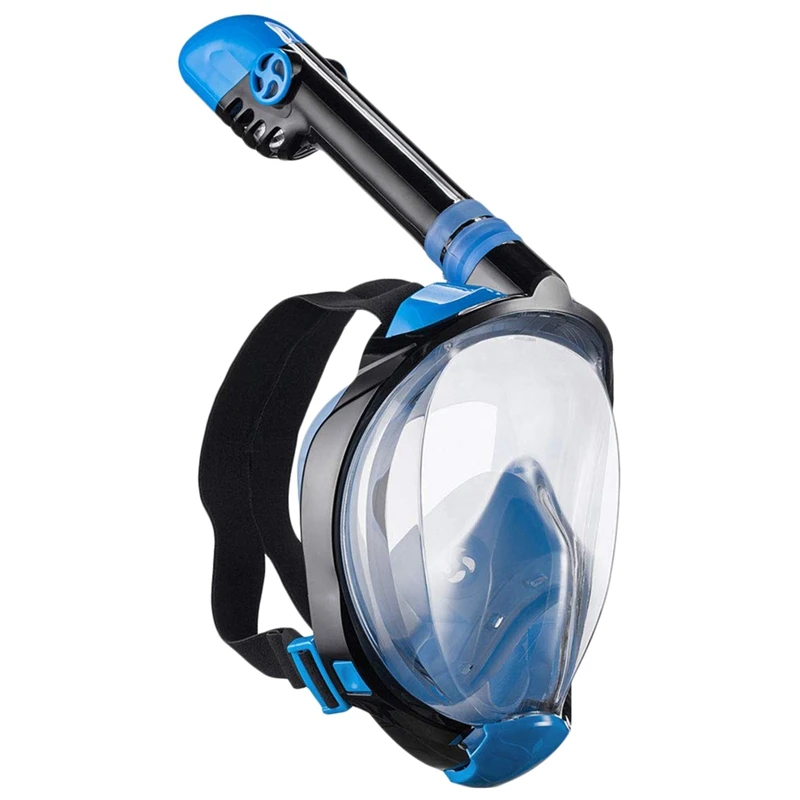 Полнолицевая маска для подводного плавания, маска для дайвинга, съемная, 180 °, панорамный вид, анти-туман, анти-утечка, набор для подводного