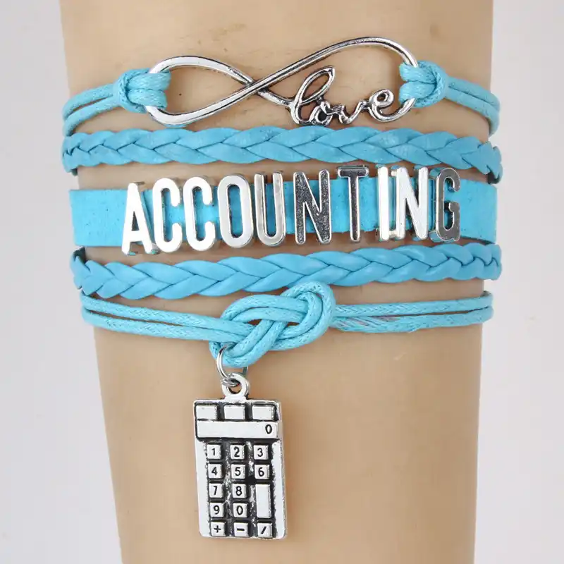 (10PCS/LOT) Infinity Love ACCOUNTING Bracelets Calculator Charm