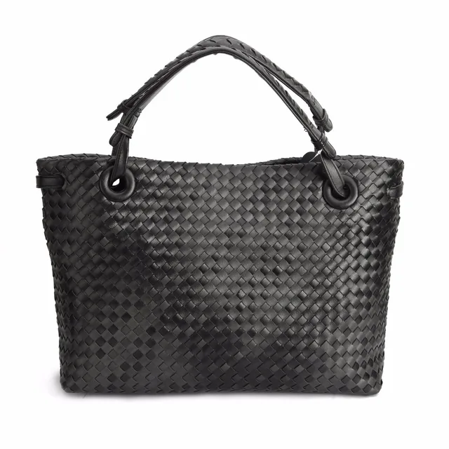 Fashion Women Tote Handbags Double Colored Faux Leather Shoulder Fashion Women Tote Handbags Double Colored Faux Leather Shoulder Bags Pu Woven Purses Knitting