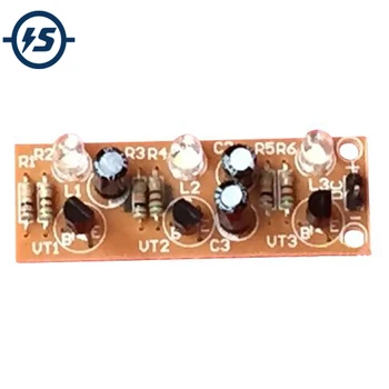 

Electronic DIY Kit DC 3V-15V DIY Kit 3pcs LED Cycle Flash Light Kit Precise Flash Automatically