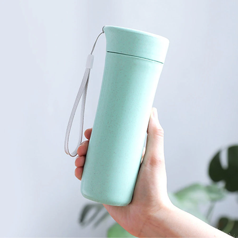 Пшеничные сталики ручной стаканчик матовые пластиковые герметичные чашки портативный для мужчин и женщин милая Студенческая сувенирная кружка