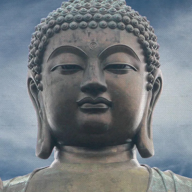 Frameless Printing Portrait Canvas Wall Art Poster Home Decor Picture Print Buddha painting Artwork for Living room