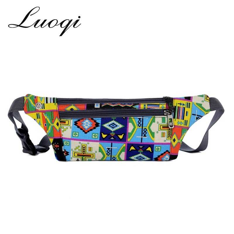 

Canvas Waist Bags for Women 2018 Printing Fanny Packs Personality Belt Bags Waterproof Chest Bag Graffiti Hip Bum Handbag Travel