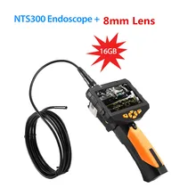 Eyoyo NTS300 эндоскопа Инспекционная камера 4,3 дюймов ЖК-монитор 8 мм диаметр 1/3 метров Трубка 16 Гб DVR бороскоп зум поворот флип