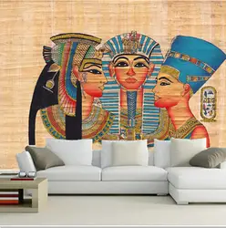 Пользовательские 3D большой росписи, 3D древний Египетский Цвет Рисунок Живопись Papel де Parede, гостиная диван ТВ стены спальни бумаги