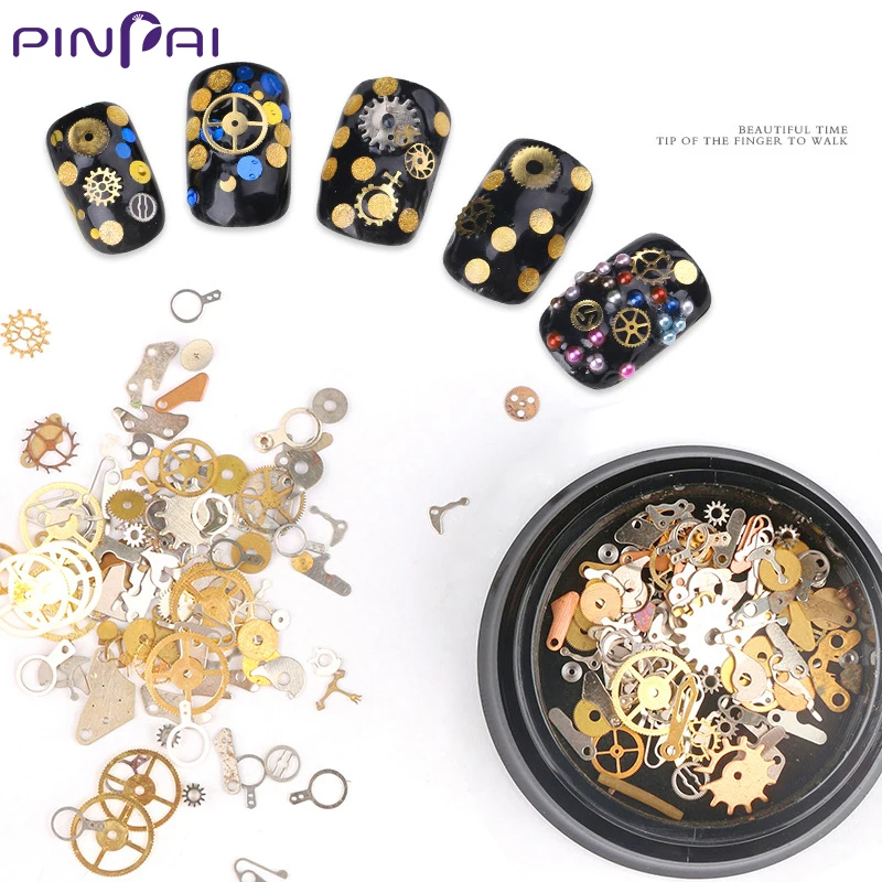 Винтажная Экипировка PinPai золотой и серебряный дизайн искусство ногтей