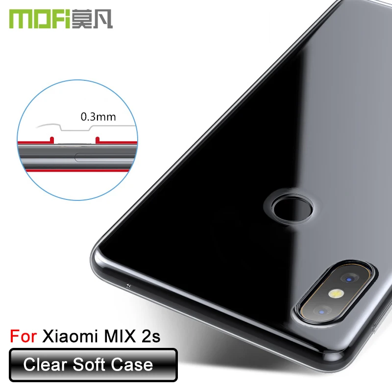 

Xiaomi MIX 2s case cover silicon ultra thin MIX2s case mofi original mi MIX 2s coque MIX 2 soft clear tpu slimi ultra for MIX 2
